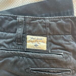 Men’s Paul Smith Black pant with Interior Stripe Detail